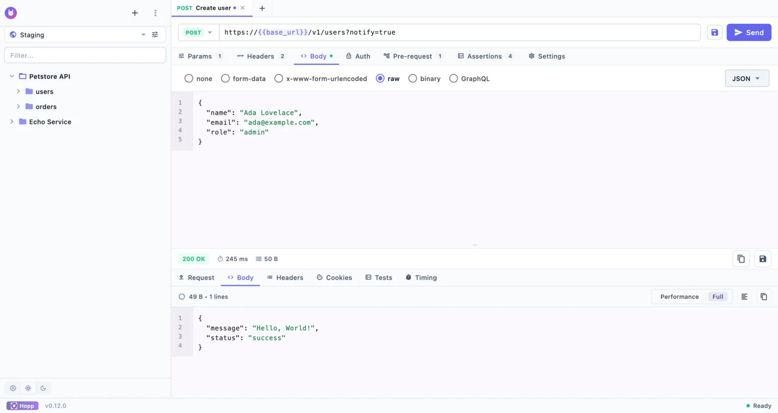 Hopp light theme